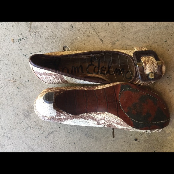 Sam Edelman snakeskin kitten heels- sz. 6.5 - Picture 2 of 2